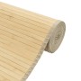 Alfombra rectangular bambú color natural claro 100x200 cm