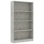 4-tier concrete gray plywood shelf 80x24x142cm by vidaXL, Bookcases and shelves - Ref: Foro24-800913, Price: 57,50 €, Discoun...