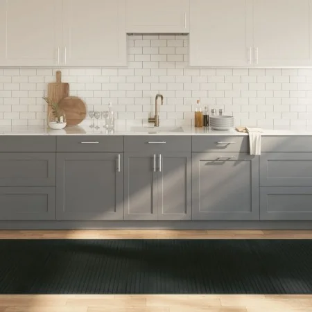 Rechteckiger Bambus-Teppich in Grau, 100x1000 cm. von vidaXL, Teppiche - Ref: Foro24-376970, Preis: 90,16 €, Rabatt: %