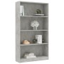 4-tier concrete gray plywood shelf 80x24x142cm by vidaXL, Bookcases and shelves - Ref: Foro24-800913, Price: 57,85 €, Discoun...