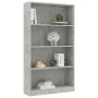 4-tier concrete gray plywood shelf 80x24x142cm by vidaXL, Bookcases and shelves - Ref: Foro24-800913, Price: 57,50 €, Discoun...