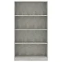 4-tier concrete gray plywood shelf 80x24x142cm by vidaXL, Bookcases and shelves - Ref: Foro24-800913, Price: 57,50 €, Discoun...