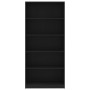 Estantería de 5 niveles madera contrachapada negra 80x24x175 cm von vidaXL, Bücherregale und Regale - Ref: Foro24-800919, Pre...