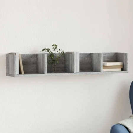 Wandregal aus grauem Sonoma-Ingenieurholz 99x18x16,5 cm von vidaXL, Regale und Regale - Ref: Foro24-840453, Preis: 30,54 €, R...