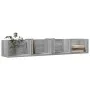 Mueble de pared madera de ingeniería gris Sonoma 99x18x16,5 cm by vidaXL, Shelves and shelves - Ref: Foro24-840453, Price: 30...