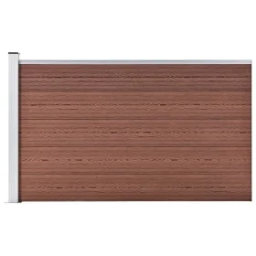 Brown WPC garden fence 175x105 cm by vidaXL, fence panels - Ref: Foro24-49074, Price: 164,39 €, Discount: %