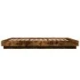 Bed frame with LED lights smoked oak wood 135x190 cm by vidaXL, Beds and slatted bases - Ref: Foro24-3281137, Price: 174,92 €...