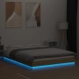 Sonoma oak wood bed frame with LED lights 140x190 cm by vidaXL, Beds and slatted bases - Ref: Foro24-3281128, Price: 177,27 €...