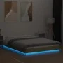 Sonoma oak wood bed frame with LED lights 140x190 cm by vidaXL, Beds and slatted bases - Ref: Foro24-3281128, Price: 174,76 €...