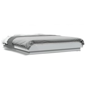 Estructura de cama madera de ingeniería blanca 150x200 cm de vidaXL, Camas y somieres - Ref: Foro24-3281182, Precio: 165,42 €...