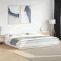 White engineered wood bed frame 200x200 cm by vidaXL, Beds and slatted bases - Ref: Foro24-3281161, Price: 183,96 €, Discount: %