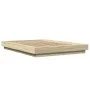 Sonoma oak engineered wood bed frame 120x190 cm by vidaXL, Beds and slatted bases - Ref: Foro24-3281233, Price: 153,94 €, Dis...