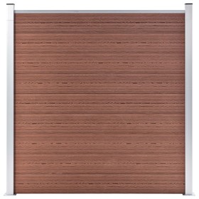 Brown WPC garden fence 180x186 cm by vidaXL, fence panels - Ref: Foro24-49066, Price: 392,91 €, Discount: %