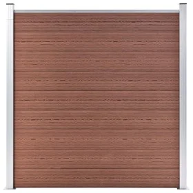 Valla de jardín de WPC marrón 180x186 cm de vidaXL, Paneles de vallas - Ref: Foro24-49066, Precio: 421,66 €, Descuento: %