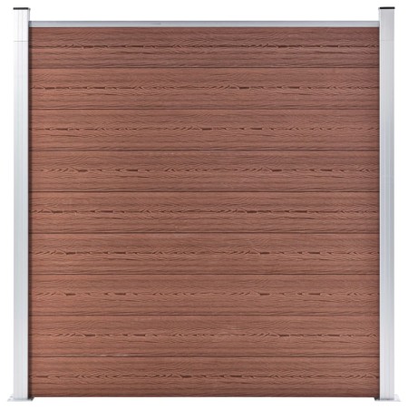 Brauner WPC-Gartenzaun 180x186 cm von vidaXL, Zaunpaneele - Ref: Foro24-49066, Preis: 392,91 €, Rabatt: %