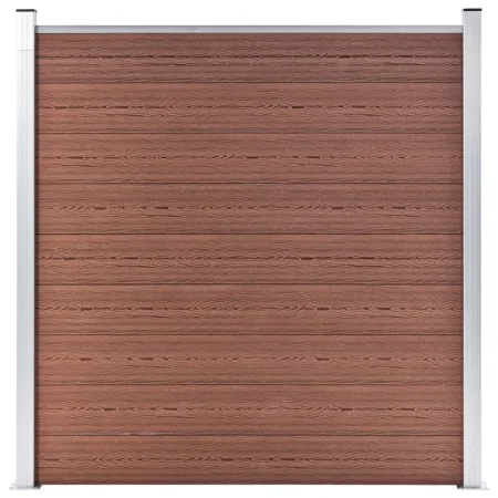 Brown WPC garden fence 180x186 cm by vidaXL, fence panels - Ref: Foro24-49066, Price: 406,57 €, Discount: %