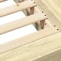 Sonoma oak engineered wood bed frame 120x190 cm by vidaXL, Beds and slatted bases - Ref: Foro24-3281233, Price: 153,94 €, Dis...