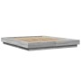 Sonoma-grauer Holzwerkstoff-Bettrahmen 160 x 200 cm von vidaXL, Betten und Lattenroste - Ref: Foro24-3281180, Preis: 168,30 €...