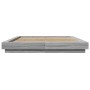 Sonoma-grauer Holzwerkstoff-Bettrahmen 160 x 200 cm von vidaXL, Betten und Lattenroste - Ref: Foro24-3281180, Preis: 168,30 €...