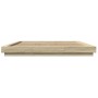 Sonoma oak engineered wood bed frame 200x200 cm by vidaXL, Beds and slatted bases - Ref: Foro24-3281163, Price: 180,50 €, Dis...
