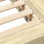 Sonoma oak engineered wood bed frame 200x200 cm by vidaXL, Beds and slatted bases - Ref: Foro24-3281163, Price: 180,50 €, Dis...