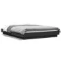 Black engineered wood bed frame 135x190 cm by vidaXL, Beds and slatted bases - Ref: Foro24-3281225, Price: 162,67 €, Discount: %