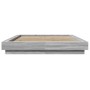 Sonoma gray engineered wood bed frame 140x200 cm by vidaXL, Beds and slatted bases - Ref: Foro24-3281194, Price: 165,58 €, Di...