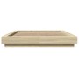 Estructura de cama madera de ingeniería roble Sonoma 140x190 cm
