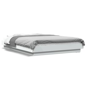 Estructura de cama madera de ingeniería blanca 120x190 cm de vidaXL, Camas y somieres - Ref: Foro24-3281231, Precio: 160,63 €...