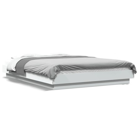 Weißer Bettrahmen aus Holzwerkstoff, 120 x 190 cm von vidaXL, Betten und Lattenroste - Ref: Foro24-3281231, Preis: 160,63 €, ...