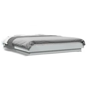 White engineered wood bed frame 160x200 cm by vidaXL, Beds and slatted bases - Ref: Foro24-3281175, Price: 167,38 €, Discount: %