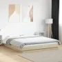 Sonoma oak engineered wood bed frame 160x200 cm by vidaXL, Beds and slatted bases - Ref: Foro24-3281177, Price: 162,42 €, Dis...