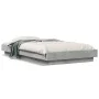 Estructura de cama madera de ingeniería gris hormigón 100x200cm de vidaXL, Camas y somieres - Ref: Foro24-3281206, Precio: 13...