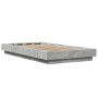 Concrete gray engineered wood bed frame 100x200cm by vidaXL, Beds and slatted bases - Ref: Foro24-3281206, Price: 139,30 €, D...