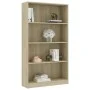 4-level oak-colored plywood bookshelf 80x24x142cm by vidaXL, Bookcases and shelves - Ref: Foro24-800912, Price: 87,08 €, Disc...