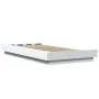 White engineered wood bed frame 90x190 cm by vidaXL, Beds and slatted bases - Ref: Foro24-3281238, Price: 135,42 €, Discount: %