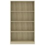 4-level oak-colored plywood bookshelf 80x24x142cm by vidaXL, Bookcases and shelves - Ref: Foro24-800912, Price: 88,80 €, Disc...