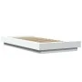 White engineered wood bed frame 90x200 cm by vidaXL, Beds and slatted bases - Ref: Foro24-3281210, Price: 140,52 €, Discount: %