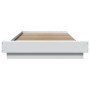 Estructura de cama madera de ingeniería blanca 90x200 cm de vidaXL, Camas y somieres - Ref: Foro24-3281210, Precio: 142,18 €,...