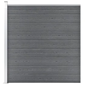 Gray WPC garden fence 175x186 cm by vidaXL, fence panels - Ref: Foro24-49069, Price: 316,22 €, Discount: %