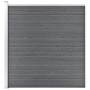 Valla de jardín de WPC gris 175x186 cm