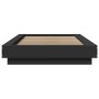 Black engineered wood bed frame 100x200 cm by vidaXL, Beds and slatted bases - Ref: Foro24-3281204, Price: 143,55 €, Discount: %