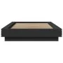 Black engineered wood bed frame 100x200 cm by vidaXL, Beds and slatted bases - Ref: Foro24-3281204, Price: 141,81 €, Discount: %