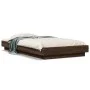 Estructura de cama madera de ingeniería marrón roble 90x190 cm de vidaXL, Camas y somieres - Ref: Foro24-3281244, Precio: 135...
