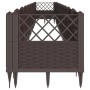 Jardinera con clavijas PP marrón 363,5x43,5x43,5 cm by vidaXL, Pots and planters - Ref: Foro24-368026, Price: 96,80 €, Discou...