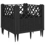 Pflanzgefäß mit schwarzen PP-Stiften 43,5x43,5x43,5 cm von vidaXL, Töpfe und Pflanzgefäße - Ref: Foro24-368007, Preis: 25,69 ...