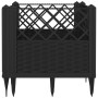 Jardinera con clavijas PP negro 43,5x43,5x43,5 cm de vidaXL, Maceteros y jardineras - Ref: Foro24-368007, Precio: 24,08 €, De...