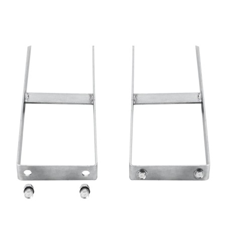 Ground pegs for WPC fence 2 units steel 40 cm by vidaXL, Spikes for anchoring in the ground - Ref: Foro24-49080, Price: 16,50...