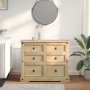 Cómoda cajonera Corona madera maciza de pino 110x43x91 cm by vidaXL, Storage trunks - Ref: Foro24-4005676, Price: 230,20 €, D...
