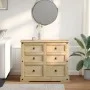 Massive Kiefernholz-Kommode Corona 110x43x91 cm von vidaXL, Aufbewahrungskisten - Ref: Foro24-4005676, Preis: 226,56 €, Rabat...